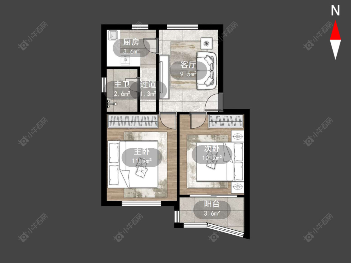 常州西新桥三村在售二手房源户型图_小牛看房