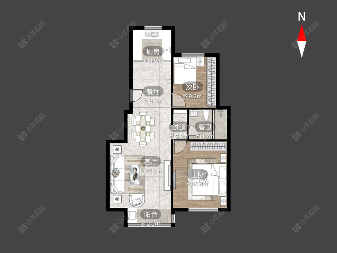 常州百草苑在售二手房源户型图_小牛看房
