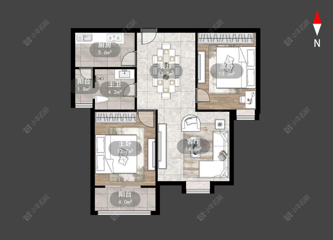 常州月馨苑在售二手房源户型图_小牛看房