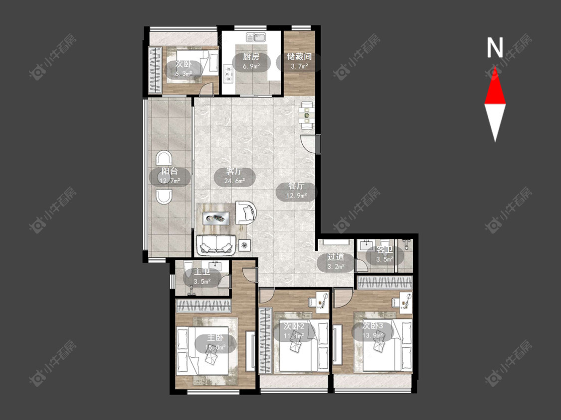 常州桃溪院子在售二手房源户型图_小牛看房