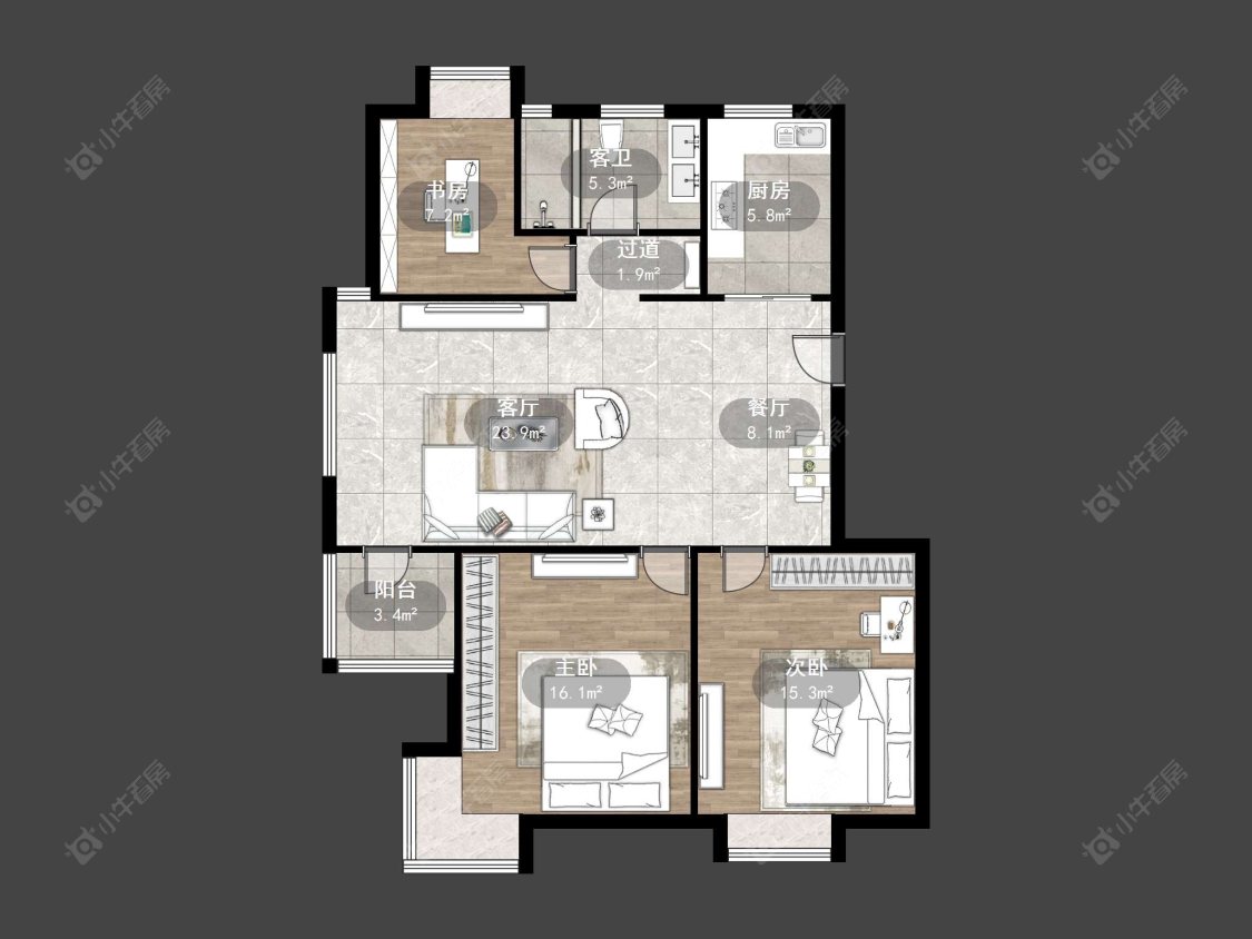 青山湾北区房源户型图 常州青山湾北区在售二手房源户型图_小牛看房