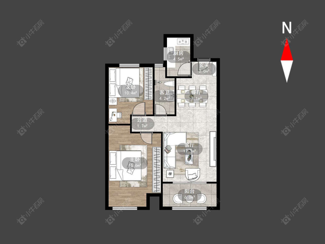 常州青龙苑七期在售二手房源户型图_小牛看房