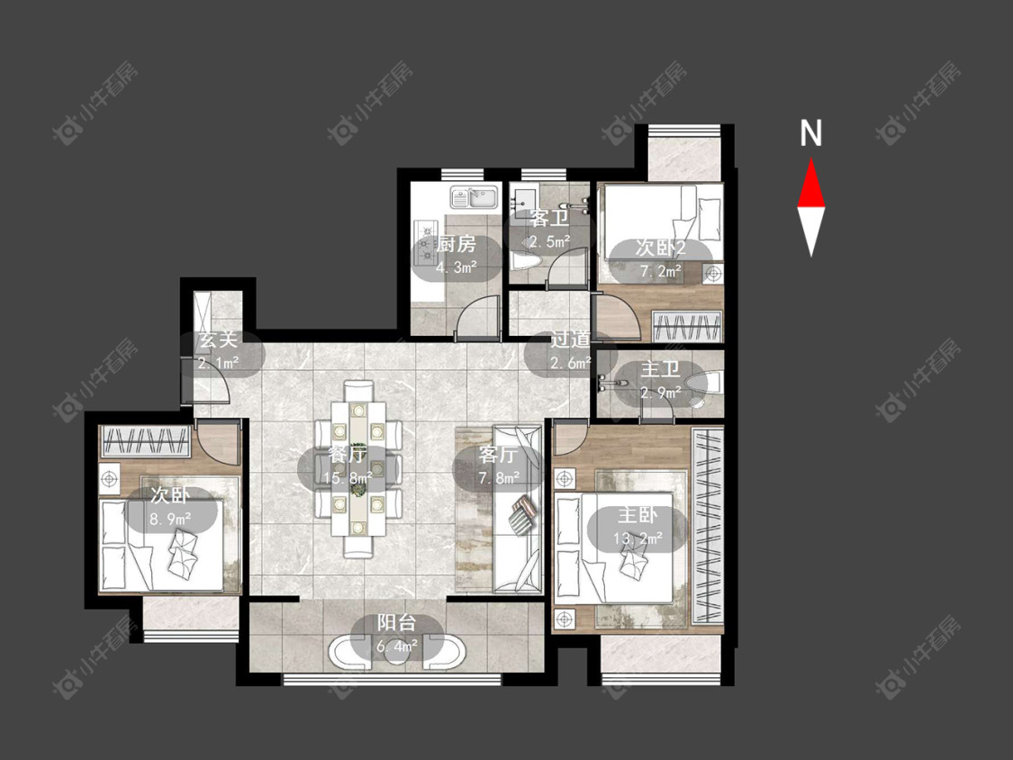 光明当代拾光里房源户型图 常州光明当代拾光里在售二手房源户型图_小牛看房