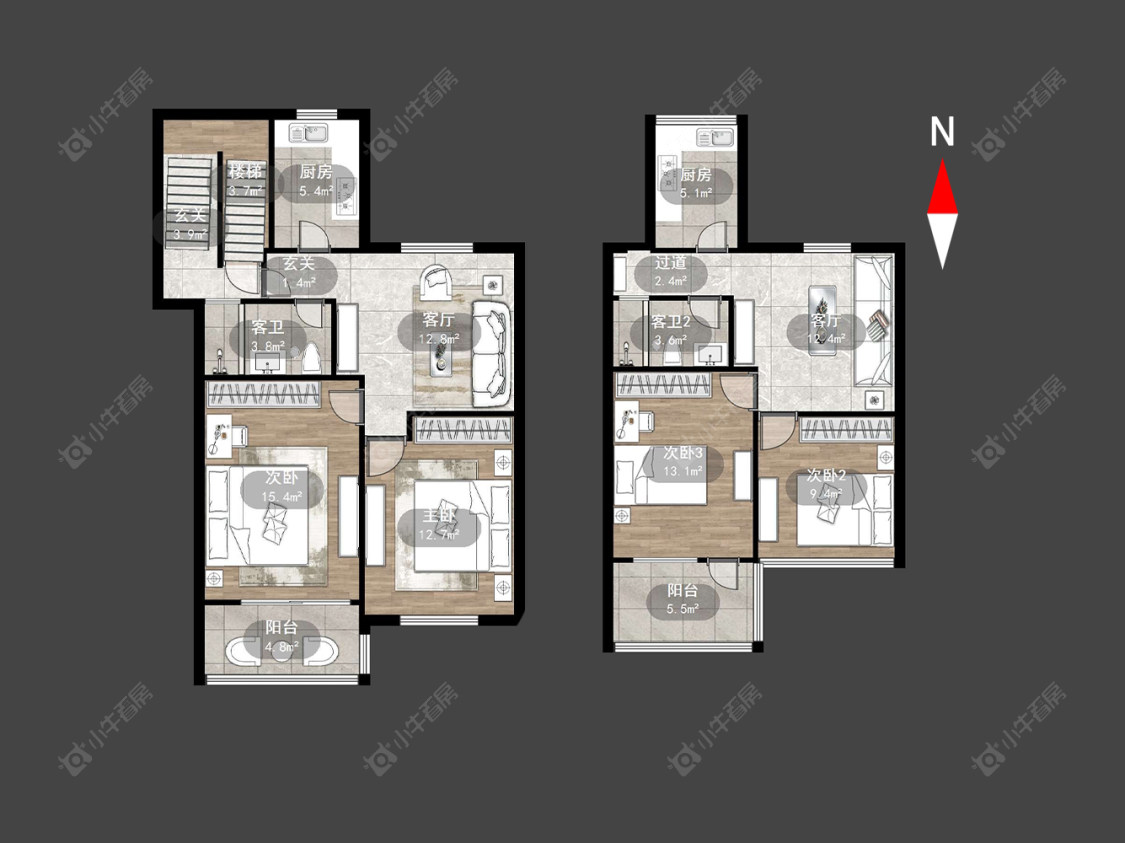 翠竹新村东北区房源户型图 常州翠竹新村东北区在售二手房源户型图_小牛看房