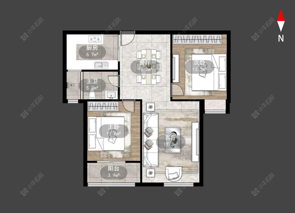常州月馨苑在售二手房源户型图_小牛看房