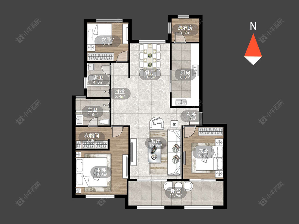 常州常发珑玥在售二手房源户型图_小牛看房