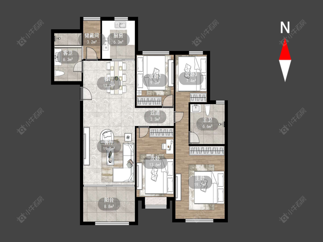 常发豪庭国际房源户型图 常州常发豪庭国际在售二手房源户型图_小牛看房