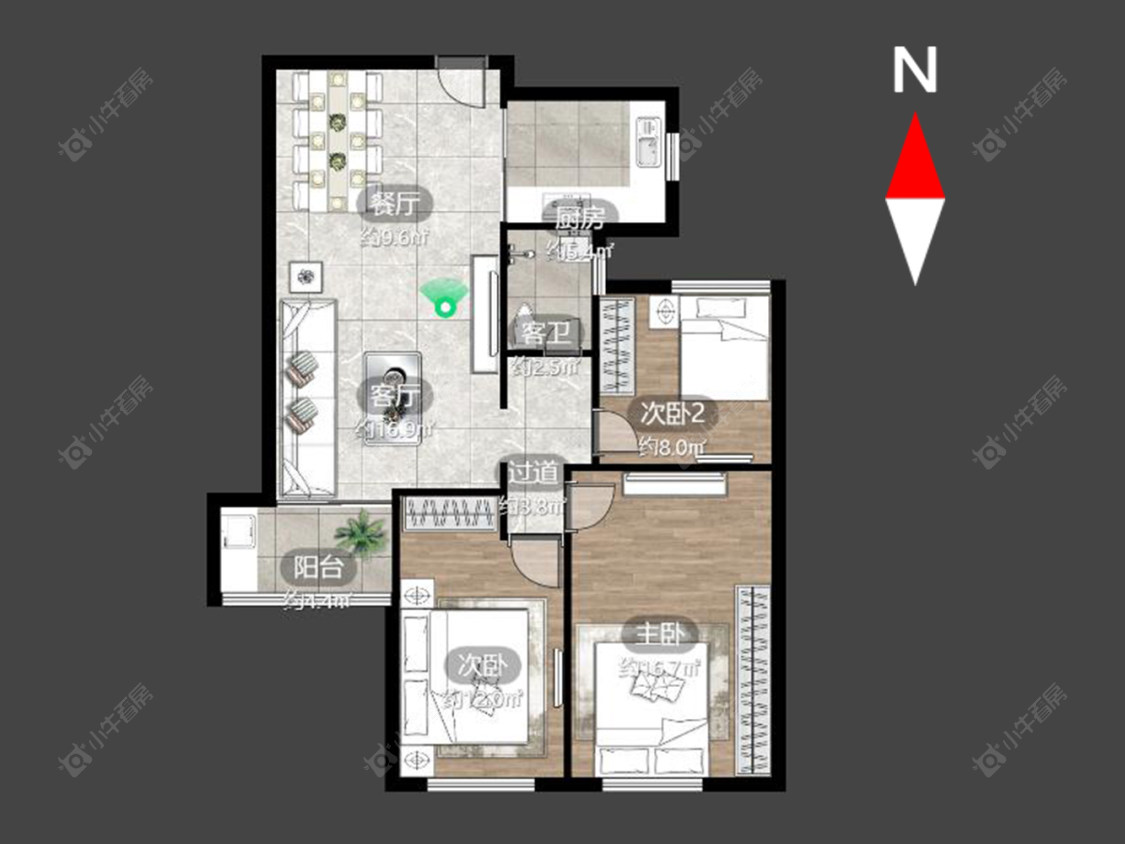 常州绿都万和城七区在售二手房源户型图_小牛看房