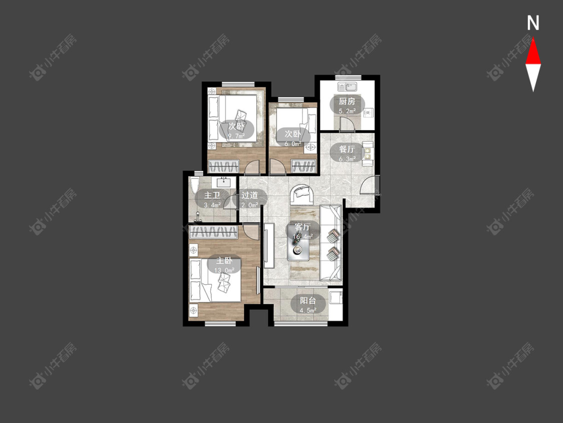 常州新城香悦半岛南区在售二手房房源户型图_小牛看房