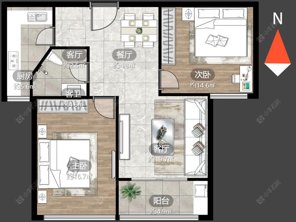 常州弘建壹品在售二手房房源户型图_小牛看房