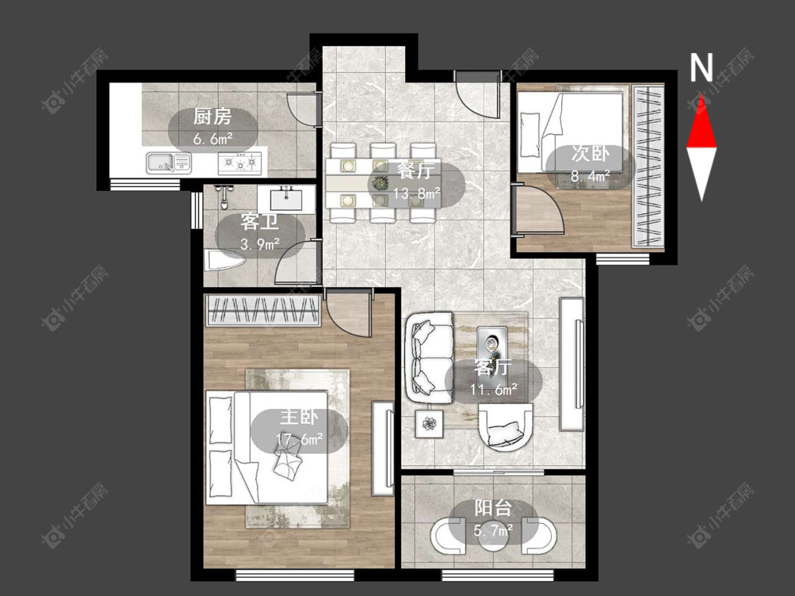 常州福成上城花园在售二手房源户型图_小牛看房