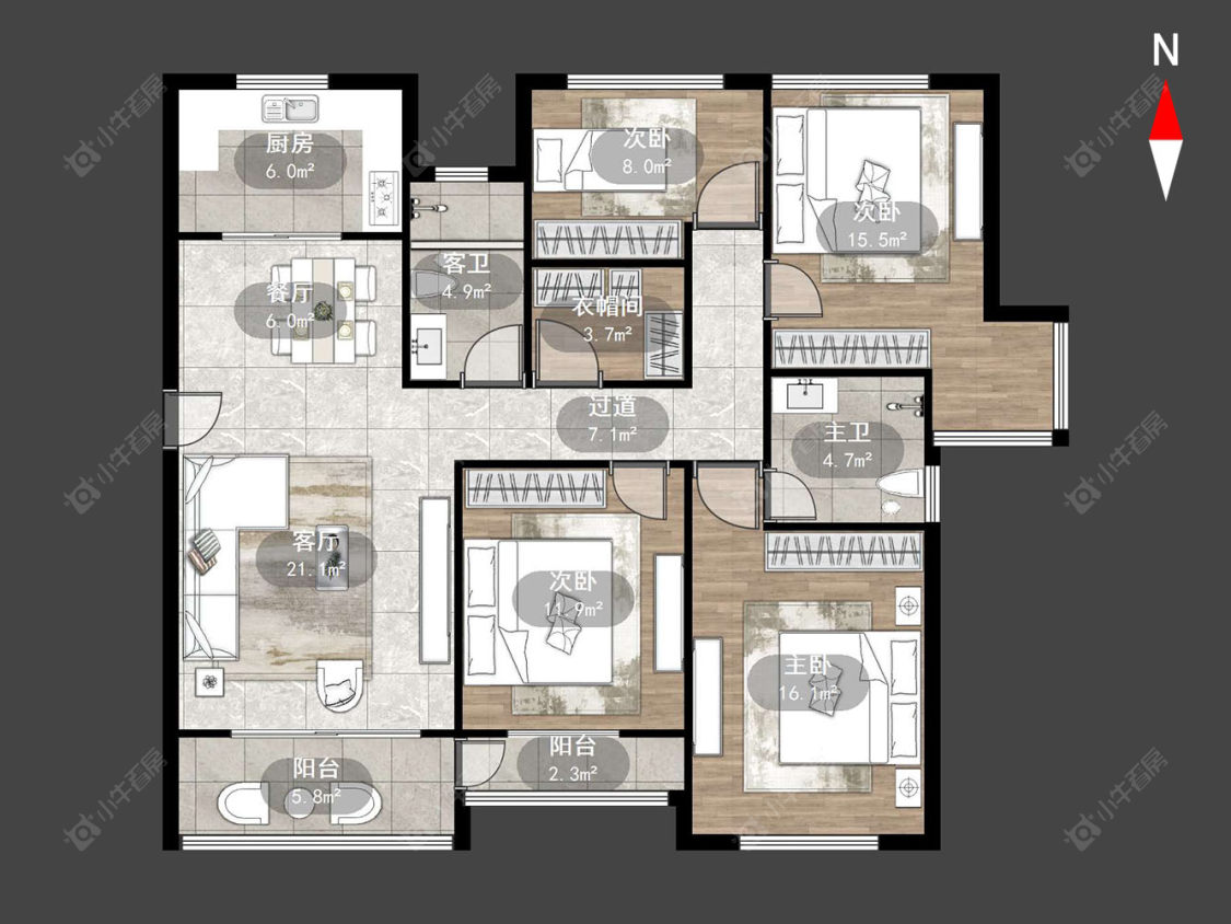 常州万骏金域丹堤在售二手房源户型图_小牛看房