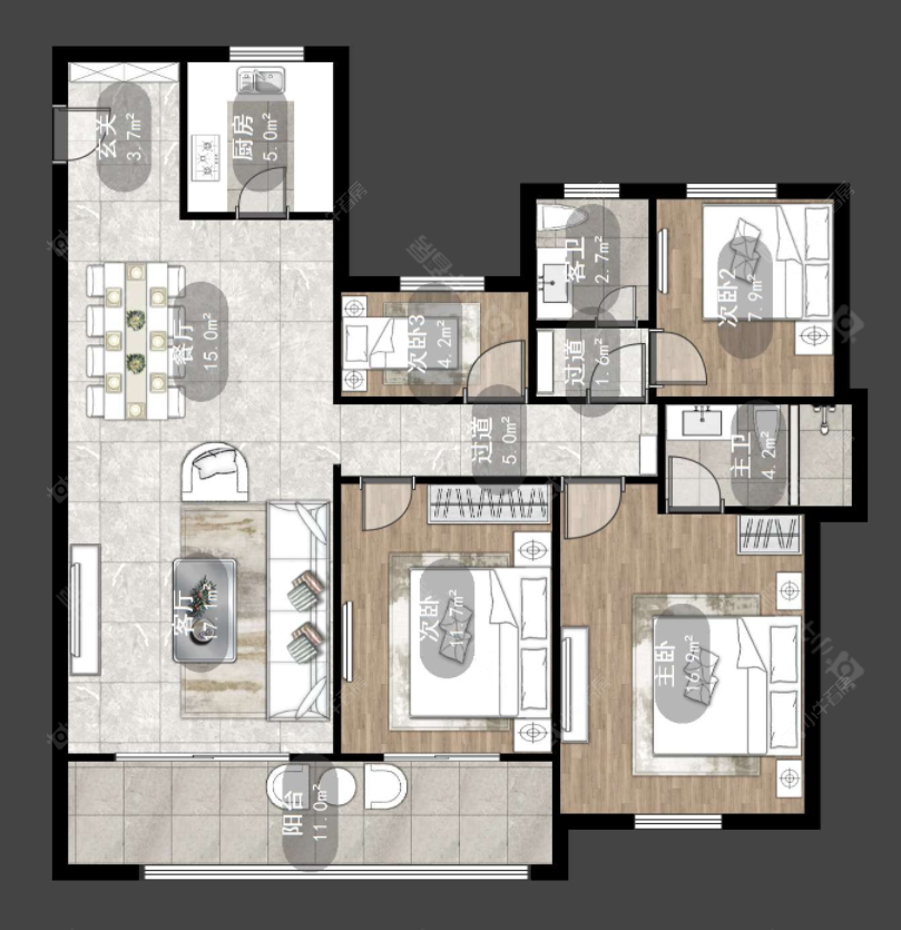 吾悦华府金郡(丹阳)房源户型图 丹阳吾悦华府金郡(丹阳)在售二手房源户型图_小牛看房