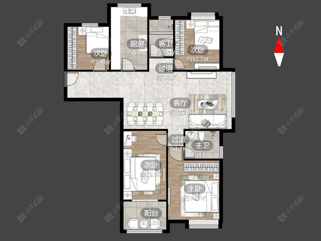 常州朗诗競园在售二手房源户型图_小牛看房