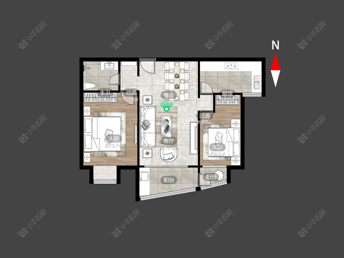 常州金色新城东区在售二手房源户型图_小牛看房