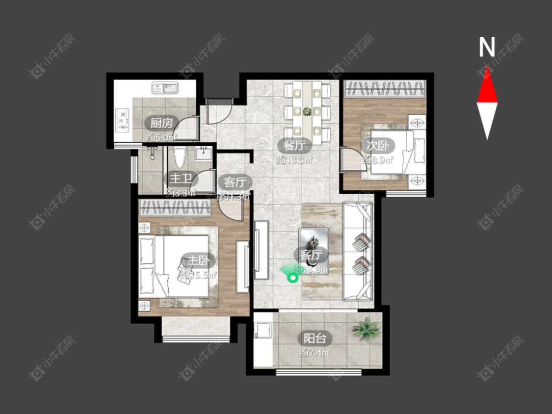 常州大名城西区在售二手房源户型图_小牛看房