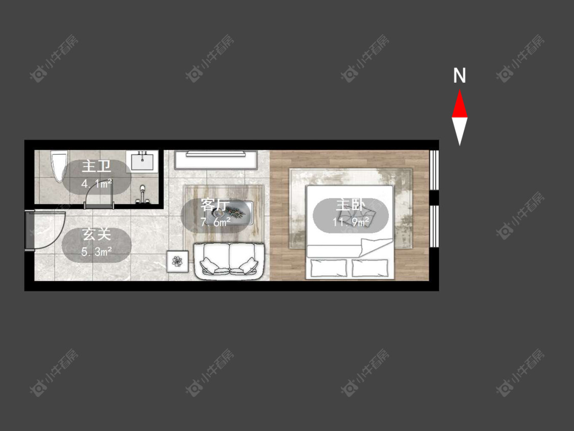 常州牡丹三江公寓在售二手房源户型图_小牛看房