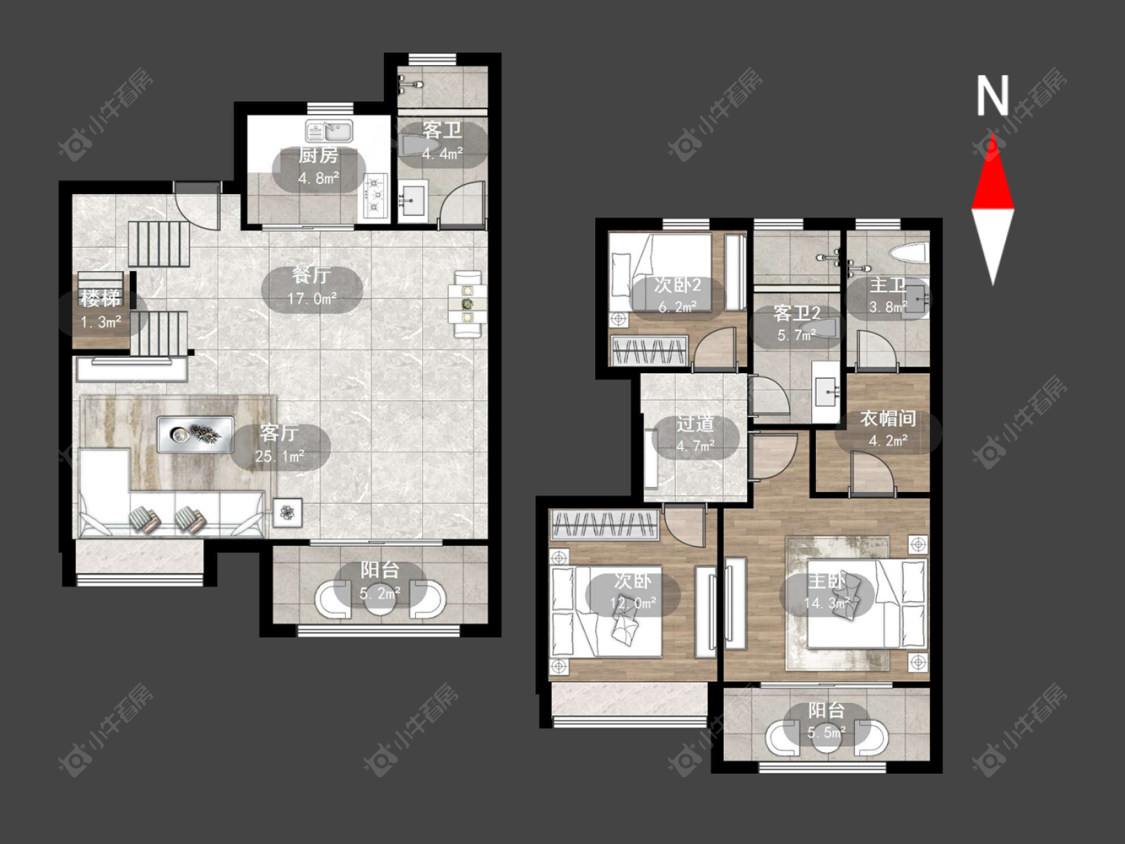 常州嘉宏空港国际星光城在售二手房源户型图_小牛看房