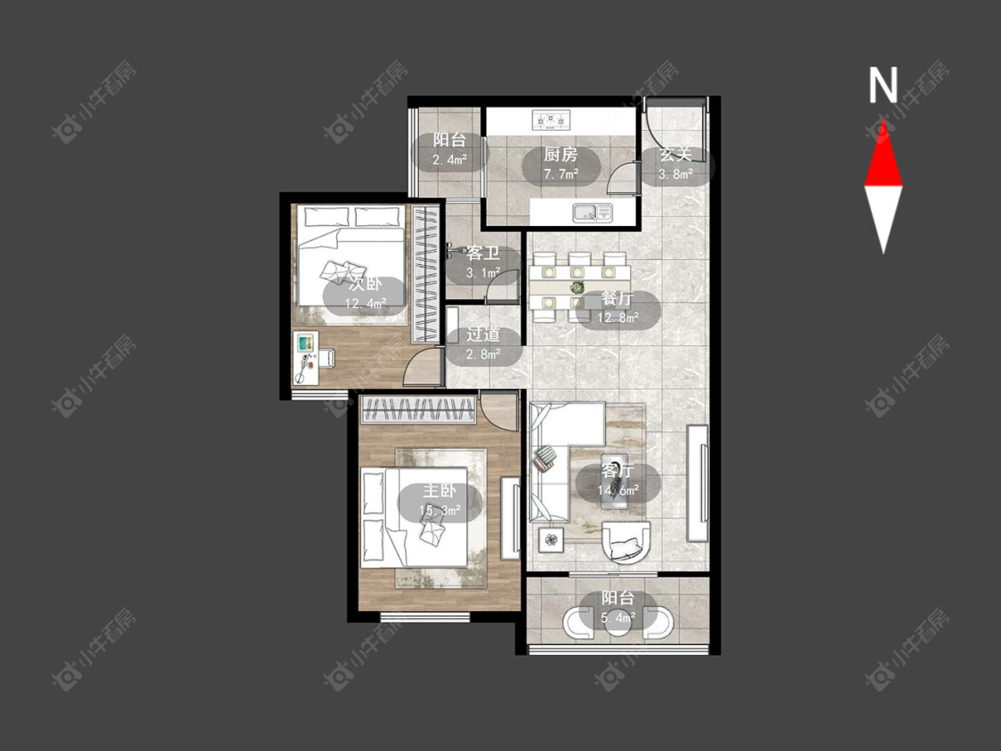 世府邻里中心房源户型图 常州世府邻里中心在售二手房源户型图_小牛看房