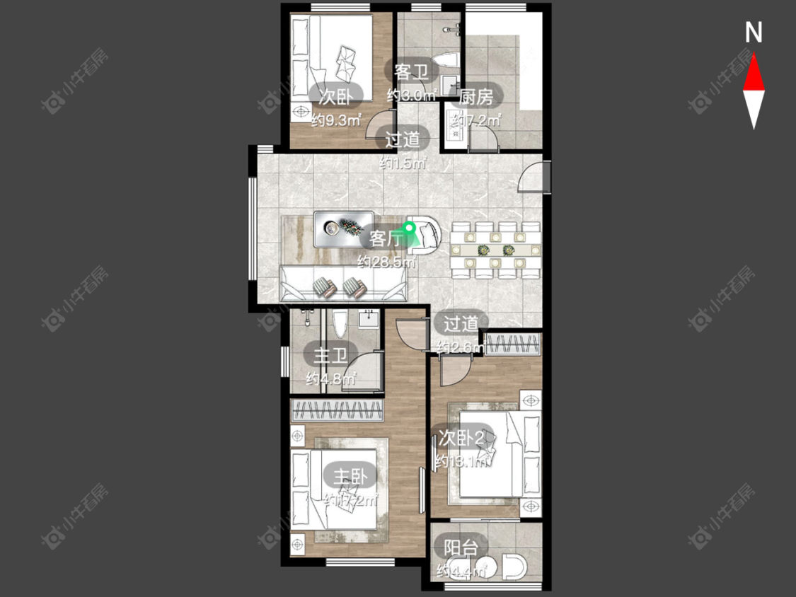 常州横麓雅居在售二手房源户型图_小牛看房