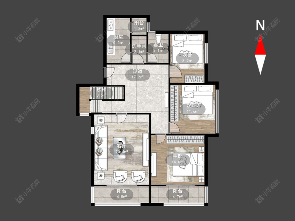 常州九洲花园一期在售二手房源户型图_小牛看房