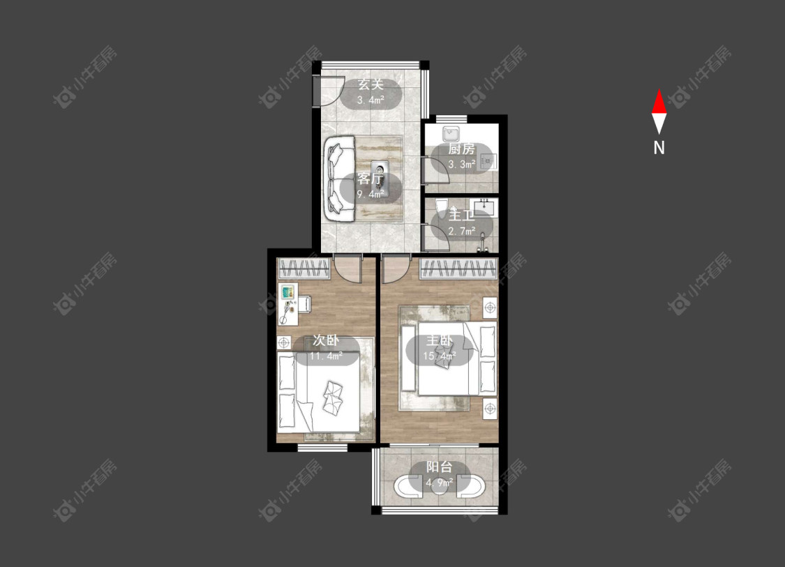 五角场西村房源户型图 常州五角场西村在售二手房源户型图_小牛看房