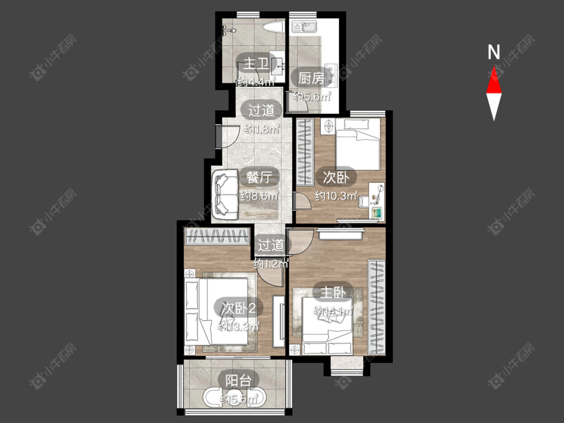 常州藏龙苑西区在售二手房源户型图_小牛看房