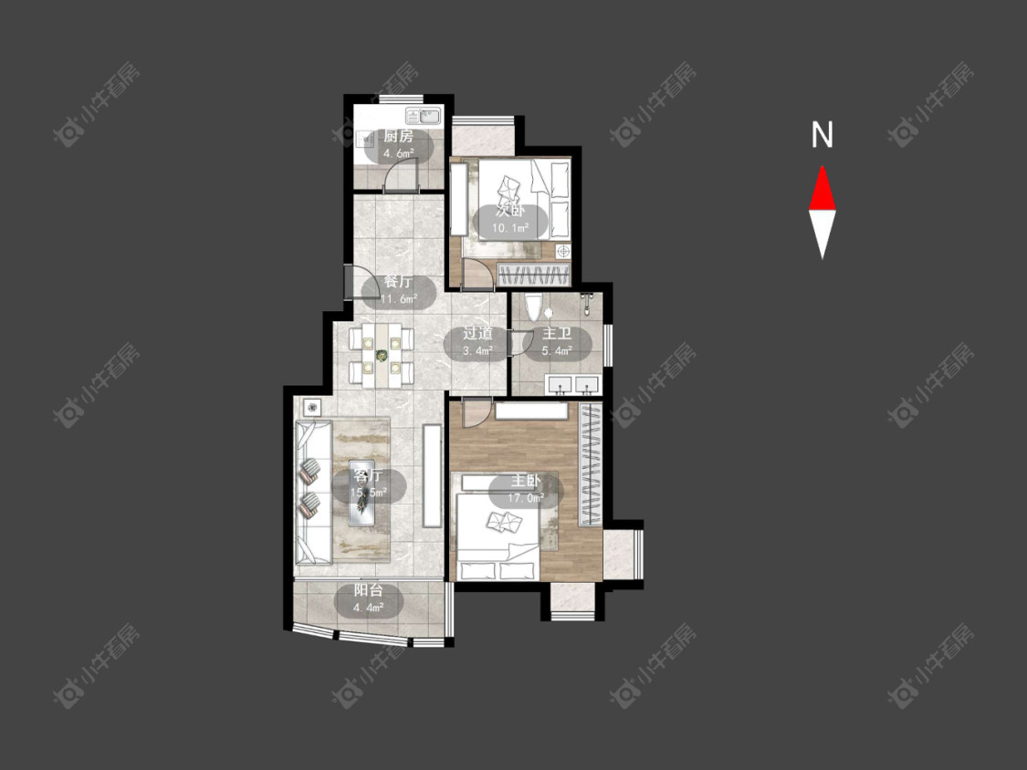 常州都市雅居在售二手房房源户型图_小牛看房