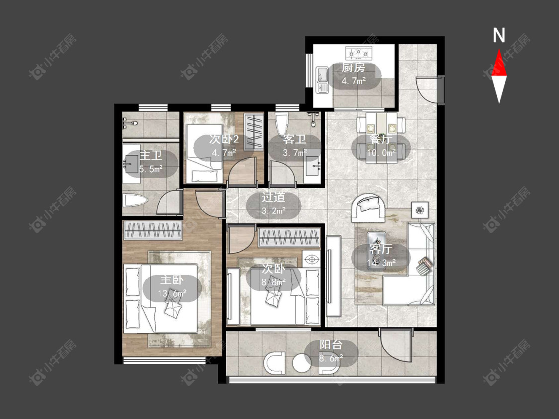 常州文澜国宾在售二手房源户型图_小牛看房