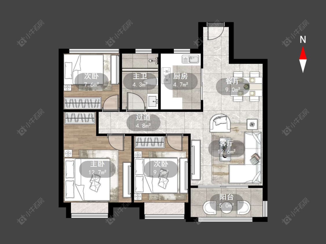 常州万科公园大道二三期在售二手房源户型图_小牛看房