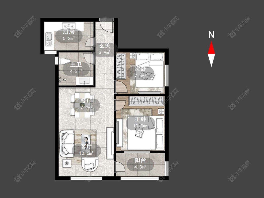 绿地世纪城一期房源户型图 常州绿地世纪城一期在售二手房源户型图_小牛看房