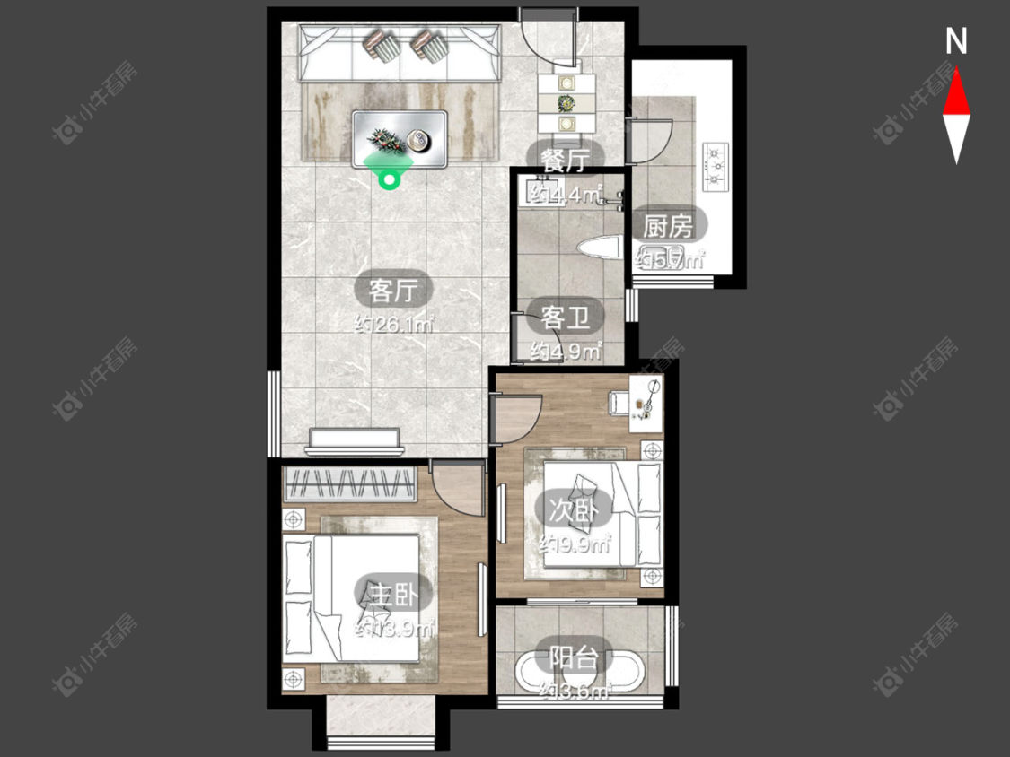 亨达未来城房源户型图 常州亨达未来城在售二手房源户型图_小牛看房