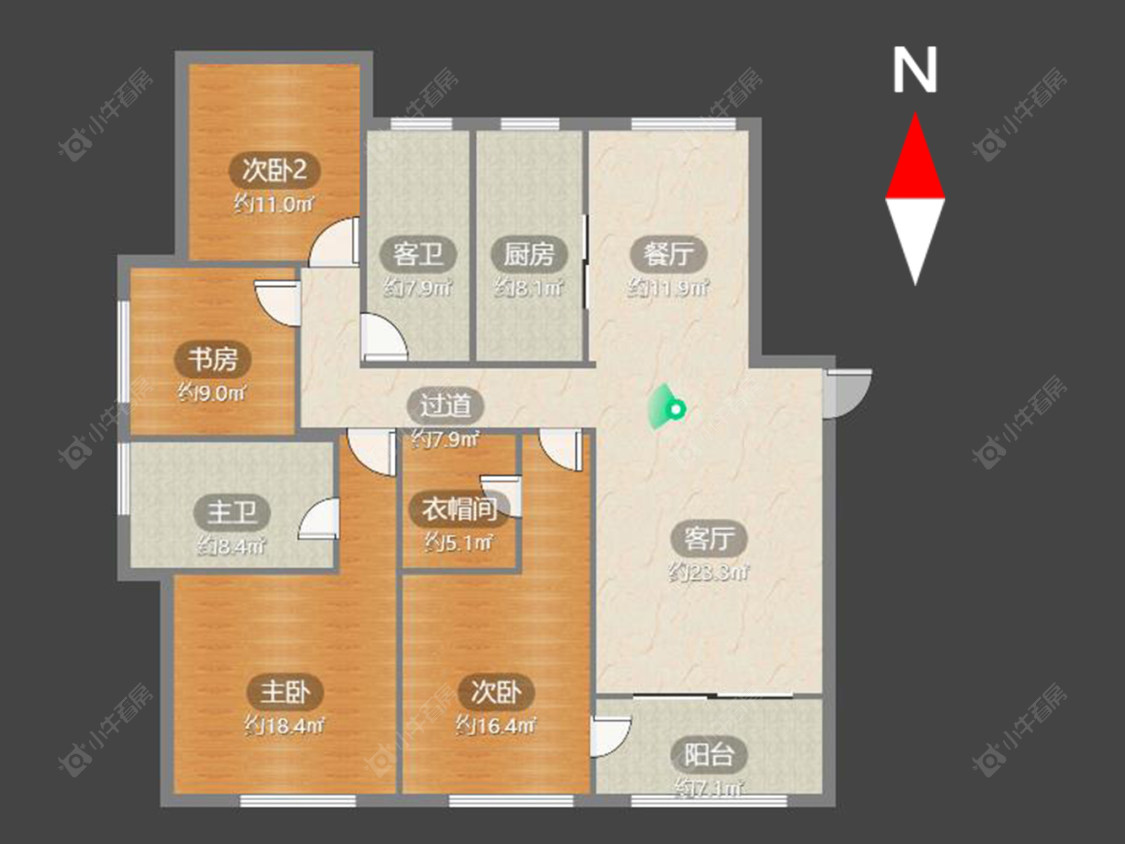 金地格林郡房源户型图 常州金地格林郡在售二手房源户型图_小牛看房