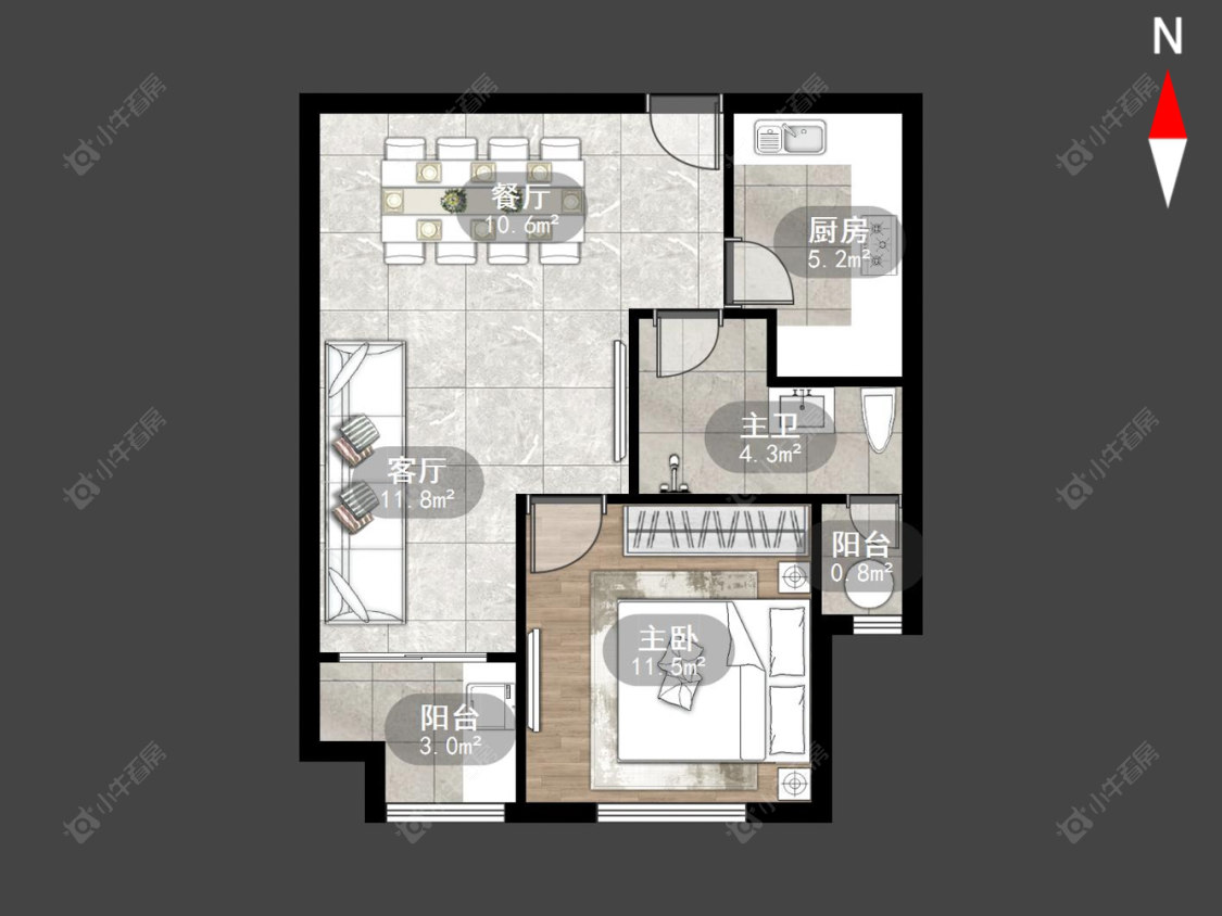 京城豪苑北区房源户型图 常州京城豪苑北区在售二手房源户型图_小牛看房