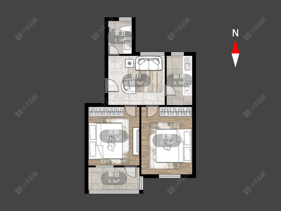 常州翠竹新村南区在售二手房源户型图_小牛看房
