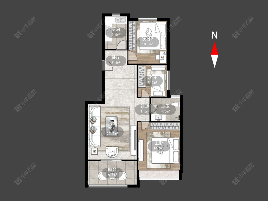 新立名园房源户型图 常州新立名园在售二手房源户型图_小牛看房