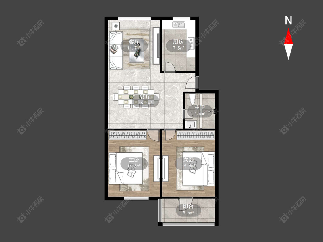 常州玉兰苑在售二手房源户型图_小牛看房