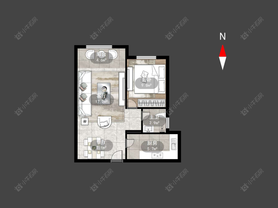 常州五洲国际在售二手房源户型图_小牛看房