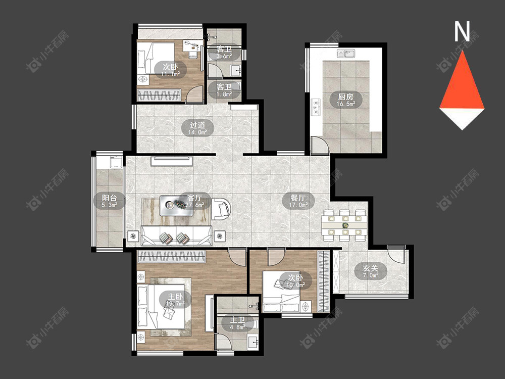 常州御城在售二手房源户型图_小牛看房