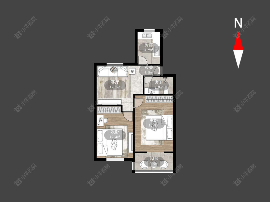 翠竹新村南区房源户型图 常州翠竹新村南区在售二手房源户型图_小牛看房