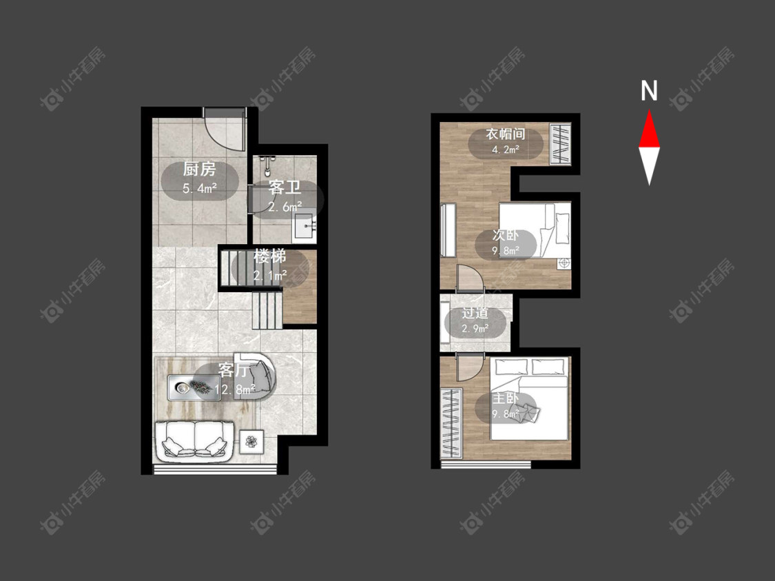 常州百瑞时代在售二手房源户型图_小牛看房