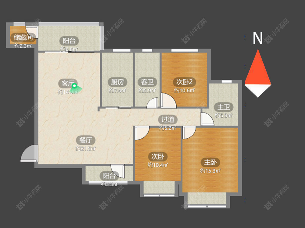 恒大翡翠华庭房源户型图 常州恒大翡翠华庭在售二手房源户型图_小牛看房