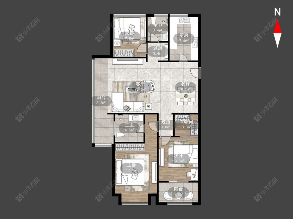 常州五星星韵城在售二手房源户型图_小牛看房