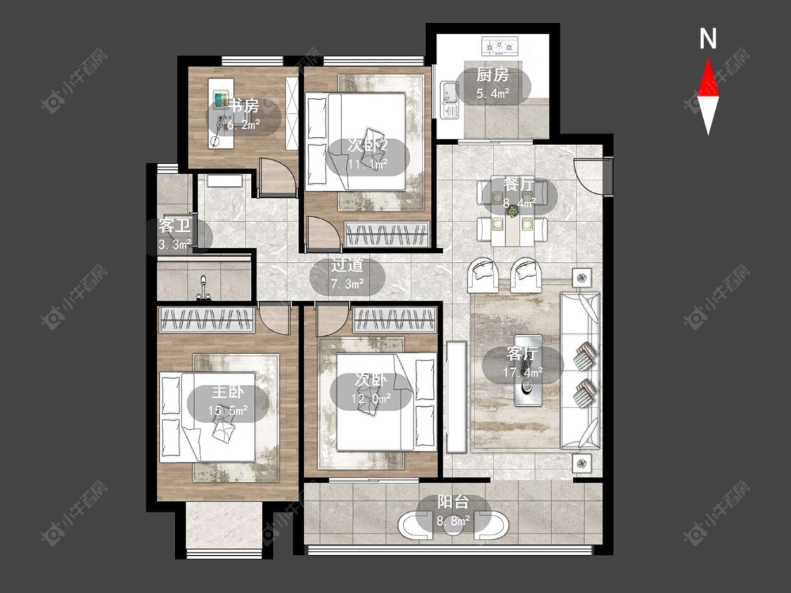 常州华润万象府在售二手房源户型图_小牛看房