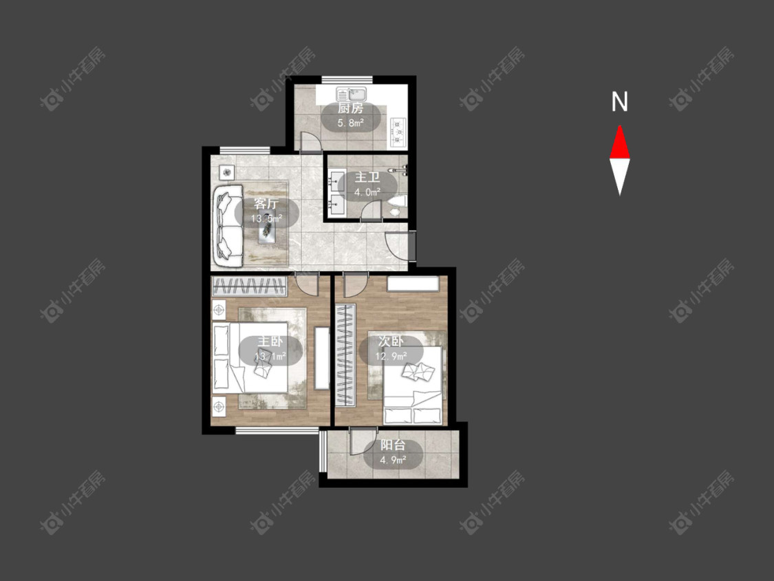 燕兴新村西区房源户型图 常州燕兴新村西区在售二手房源户型图_小牛看房