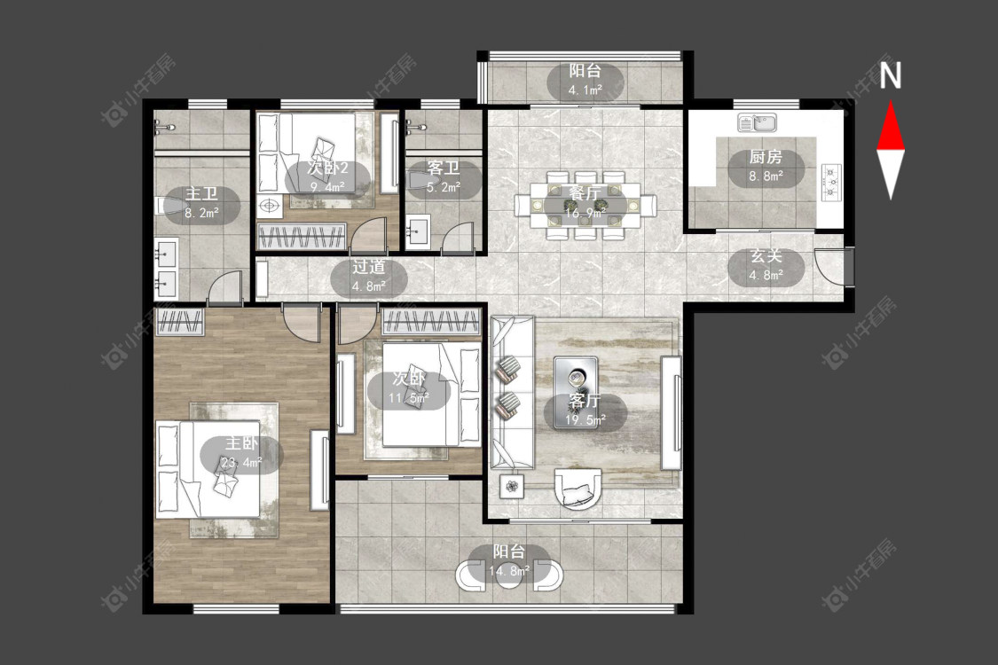 星河国际六区房源户型图 常州星河国际六区在售二手房源户型图_小牛看房
