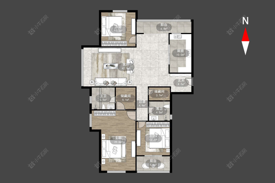 常州吾悦广场南区在售二手房源户型图_小牛看房