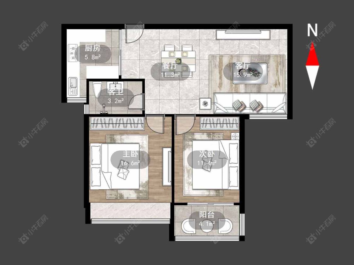 常州南甸苑在售二手房源户型图_小牛看房