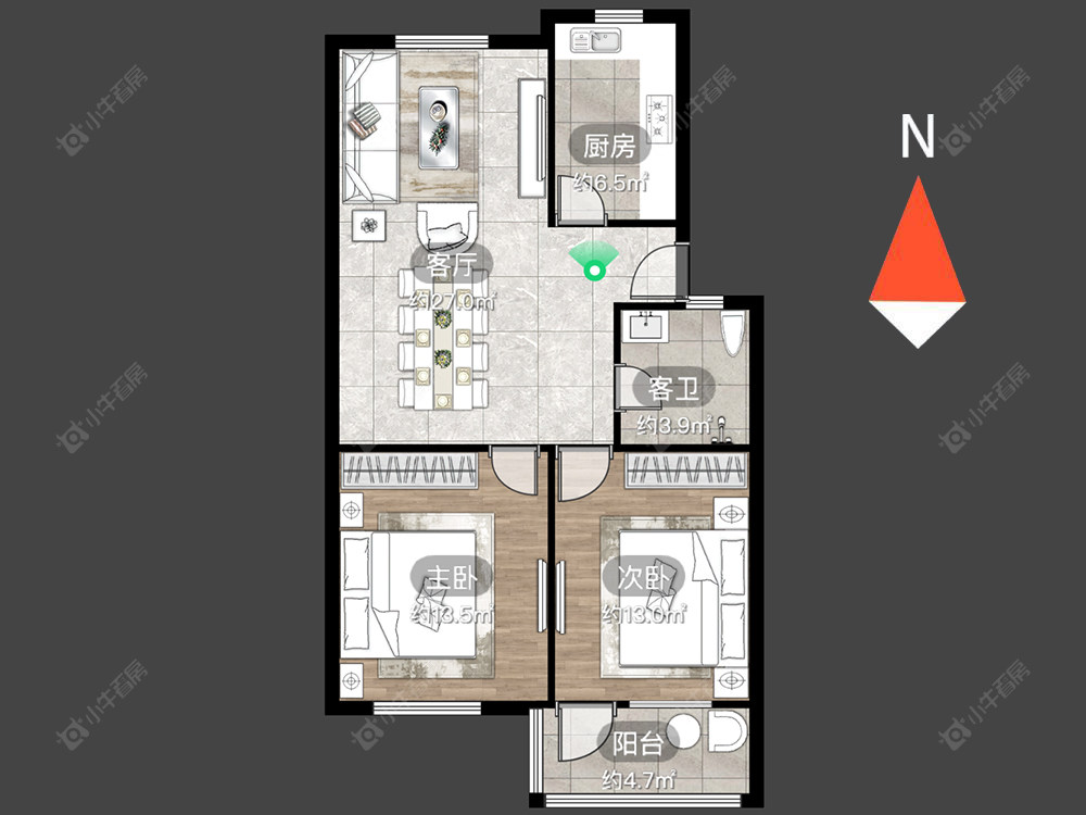 常州蓝天花园东区在售二手房源户型图_小牛看房