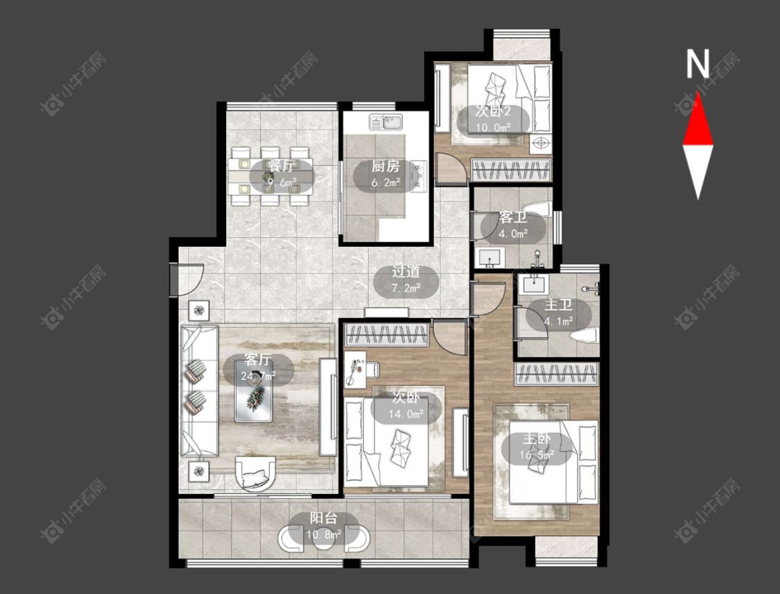 常州天禄西阆苑在售二手房源户型图_小牛看房